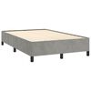 vidaXL Cama box spring colch&oacute;n y LED terciopelo gris claro 120x190 cm