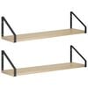 vidaXL Estanter&iacute;as de pared 2 uds. Roble Sonoma 60 x 16 x 15,5 cm