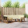 vidaXL Conjunto de sof&aacute;s de exterior con coj&iacute;n 6 pcs Natural y Crema