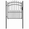 vidaXL Puerta de cerca con picos EMMEN 125 x 100 cm Gris