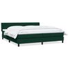 vidaXL Cama box spring con colch&oacute;n terciopelo verde oscuro 180x210 cm
