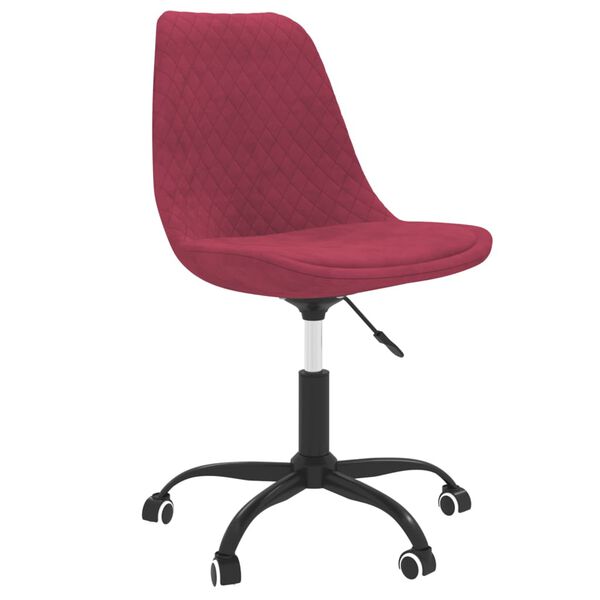 vidaXL Sillas de comedor giratorias 6 unidades tela rojo tinto