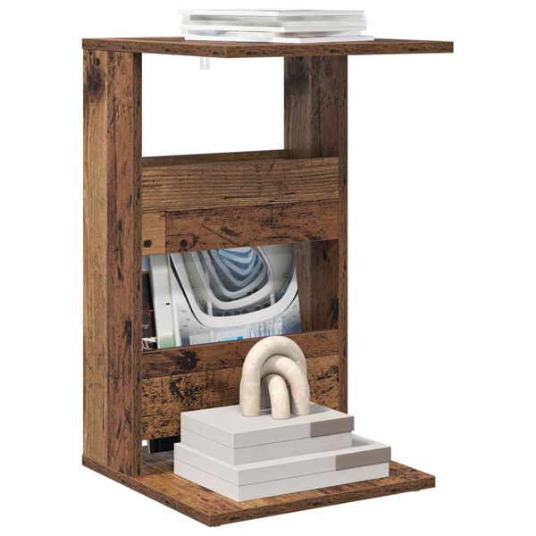 vidaXL Mesa lateral Madera vieja 40 x 35 x 60,5 cm