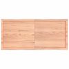 vidaXL Tablero mesa madera tratada borde natural marr&oacute;n 140x60x(2-6)cm