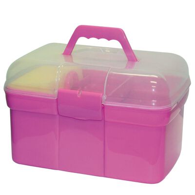 Kerbl Caja de aseo mini para caballos con 8 herramientas rosa 321766