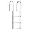 vidaXL Escalera de muelle de 3 pasos Plateado 45 x 11,5 x 134 cm