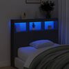 vidaXL Cabecero de cama con LED negro 120x17x102 cm