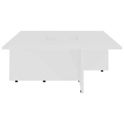 vidaXL Mesa de centro madera contrachapada blanco 79,5x79,5x30 cm