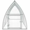 vidaXL Jaula para gallinas acero galvanizado plateado 300x105x120 cm