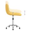 vidaXL Silla de oficina giratoria de tela amarilla mostaza