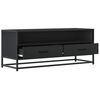 vidaXL Mueble de TV madera de ingenier&iacute;a y metal negro 100x34,5x40 cm