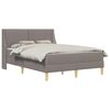 vidaXL Estructura de cama con colch&oacute;n Gris topo 140 x 190 cm Poli&eacute;ster