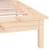 vidaXL Estructura de cama LED sin colch&oacute;n madera maciza 140x200 cm