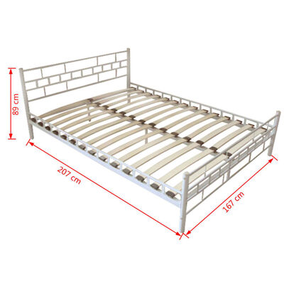 vidaXL Estructura de cama de matrimonio 160x200 cm blanca metal