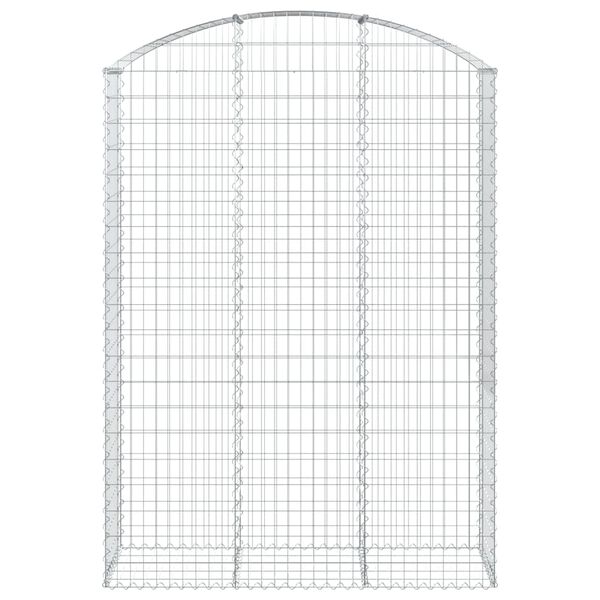 vidaXL Cesta gaviones forma arco hierro galvanizado 150x50x200/220 cm
