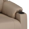 vidaXL Sill&oacute;n de masaje de cuero sint&eacute;tico color capuchino