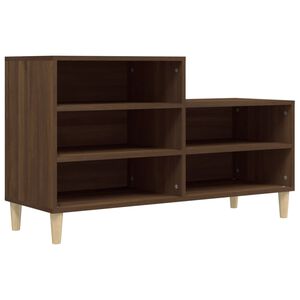 vidaXL Mueble zapatero madera contrachapada roble marr&oacute;n 102x36x60 cm