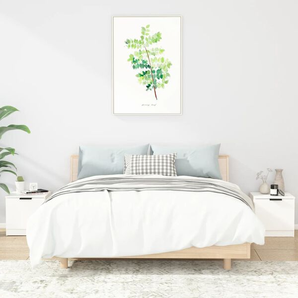 vidaXL Mesitas de noche 2 unidades color blanco 40x39x40 cm