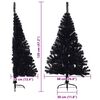 vidaXL &Aacute;rbol de Navidad Artificial Preiluminado Negro 120 cm PVC