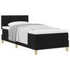 vidaXL Cama tipo Box Spring con coj&iacute;n Manual Negro 90 x 190 cm tela