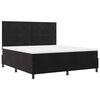 vidaXL Cama Box Spring LED con colch&oacute;n Negro 180 x 200 cm tela