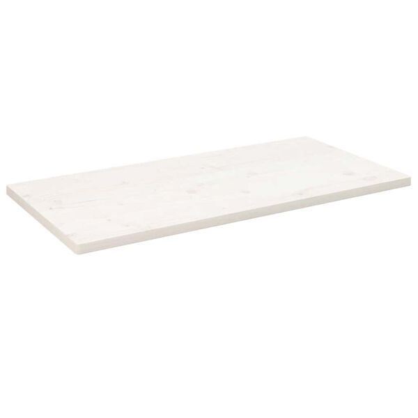 vidaXL Tablero de mesa rectangular madera de pino blanco 100x60x2,5 cm