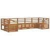 vidaXL Juegos de sof&aacute;s 7 pcs Natural Madera de Acacia S&oacute;lida