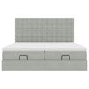 vidaXL Estructura cama otomana colchones terciopelo gris claro