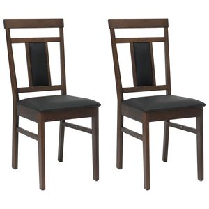 vidaXL Silla de comedor 2 uds. Madera de Caucho S&oacute;lido