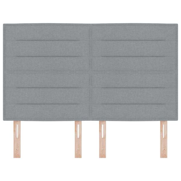 vidaXL Cabecero con cabecera Gris Claro 160 cm Cuero sint&eacute;tico