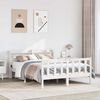 vidaXL Estructura de cama sin colch&oacute;n madera de pino blanca 140x190 cm