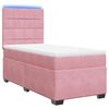 vidaXL Cama box spring con colch&oacute;n terciopelo rosa 80x200 cm