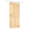 vidaXL Puerta corredera con herrajes madera maciza de pino 95x210 cm