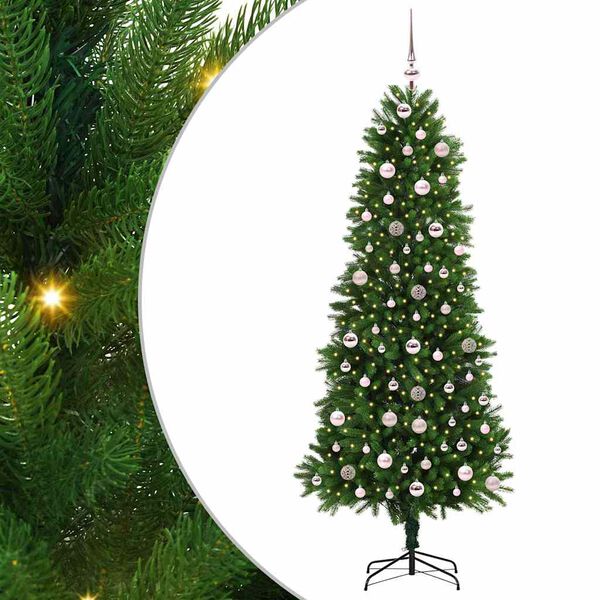 vidaXL &Aacute;rbol de Navidad con 300 LED con soporte Verde 240 cm PE