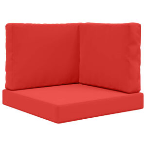 vidaXL Coj&iacute;n para sof&aacute; de exterior 3 pcs Rojo Poli&eacute;ster