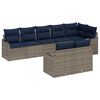 vidaXL Conjunto de sof&aacute; de jard&iacute;n 8 uds. Gris rat&aacute;n sint&eacute;tico