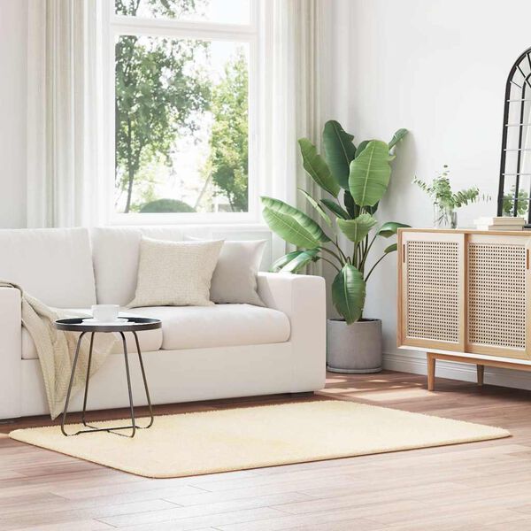 vidaXL Alfombra de pelo largo NAVARRA color crema 120x170 cm Poli&eacute;ster