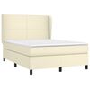 vidaXL Cama box spring con colch&oacute;n cuero sint&eacute;tico crema 140x190 cm