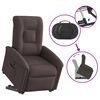 vidaXL Sill&oacute;n el&eacute;ctrico reclinable elevable de tela marr&oacute;n oscuro
