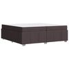 vidaXL Estructura de cama con colch&oacute;n Marr&oacute;n Oscuro 200 x 200 cm tela