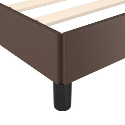 vidaXL Estructura de cama cabecero cuero sintético marrón 200x200 cm