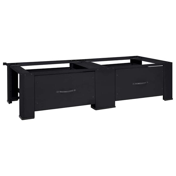 vidaXL Pedestal para Lavadora 2 pcs Negro 64 x 55 x 32.5 cm Acero