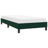 vidaXL Estructura de cama sin colch&oacute;n terciopelo verde oscuro 80x220cm