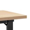 vidaXL Mesa de centro marco O madera maciza pino y acero 90x40x45,5 cm