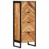 vidaXL Mueble de ba&ntilde;o madera maciza de acacia y hierro 40x30x100 cm
