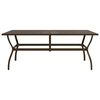 vidaXL Mesa de jardín de acero marrón 190x80x72 cm