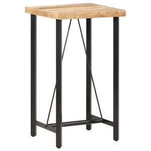 vidaXL Mesa de bar madera maciza de mango rugosa 60x60x107 cm