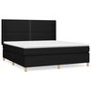 vidaXL Cama box spring con colch&oacute;n tela negro 160x200 cm