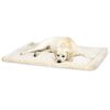 HuggleHounds Alfombrilla de forro polar para mascotas XL lana blanca