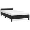 vidaXL Cama con cabecero sin colch&oacute;n terciopelo negro 90x200 cm